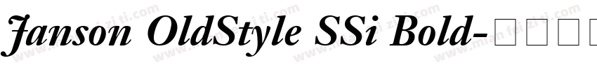 Janson OldStyle SSi Bold字体转换